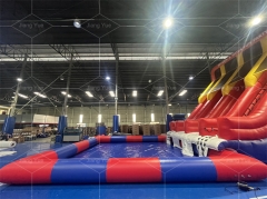 High Quality Portable Inflatable Colorful Water Slide for Kids Above Ground Water Park With Swimming Pool on Sale