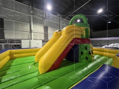 New Style Inflatable Sport Game Climbing Wall With Slide
