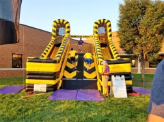 Interactive Playground Bounce House Ninja Warped Wall Inflatable Warrior Obstacle Course for Sale