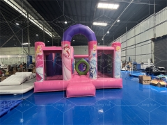Barbii Girls Party Jumping Castle Slide Game Inflatable Bouncer Pink Bounce House for Sale