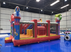 Commercial Circus Clown Theme Inflatable Bouncer Bouncy Castle Slide