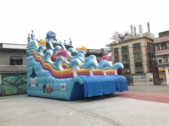 Shark Blow Up Slide For Inground Pool