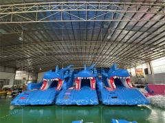 Heavy Duty Shark Inflatable Pool Slide For Water Park