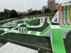 New Design Floating Aqua Park Pool Track Inflatable Obstacle Course