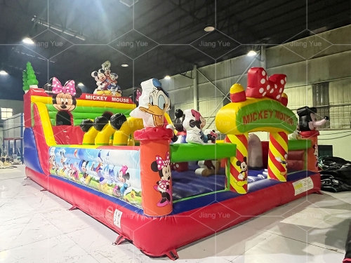 Commercial Outdoor Inflatable Playground Mickey Mouse Theme Combo with Dry Slide