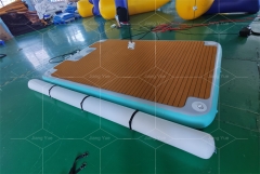 Custom Double Wall Durable Material Leisure Platform Inflatable Floating Dock for Swimming sup Fishing