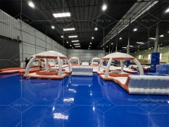 Wholesale Outdoor Inflatable Floating Island Party Bana Aquabanas Platform for Family Party