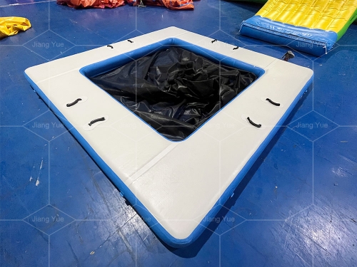 Durable Drop Stitch Portable Inflatable Yacht Floating Ocean Sea Swimming Pool With Mesh