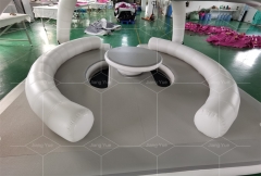 Inflatable Water Floating Leisure Aqua Banas Platform Dock With Tent