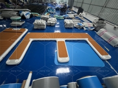 E-Shape Inflatable Floating Jet Ski Dock Pontoon Platform for Water Play for Jet Ski Boat Parking Floating Fishing Island Water