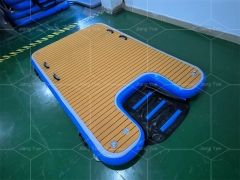 Foldable Pet Ramp Pool Float Non-Slip Dog Dock Platform Inflatable Dog Water Ramp