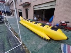 Cheap Popular Water Play Equipment Sport Game Floating Inflatable Banana Water Boat