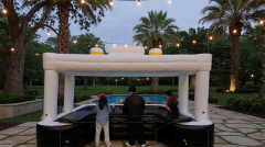 Backyard Ultimate Party Inflatable Floating bar Swimming Pool Cabana Inflatable Pool bar