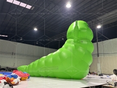 Custom Giant Inflatable Green Caterpillar Inflatable Worms Animal Model Cute Cartoon Mascot Outdoor Display for Promotion