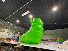 Custom Giant Inflatable Green Caterpillar Inflatable Worms Animal Model Cute Cartoon Mascot Outdoor Display for Promotion
