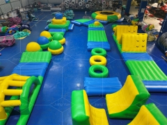 Stock PVC Large Outdoor Water Games Equipment Aqua Park Adult Island Float Inflatable Water Park