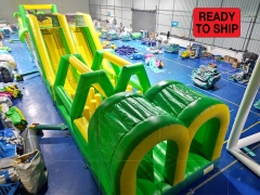 Palm Tree Sports Challenge Game Inflatable Jumping and Slide Juegos Inflables Obstacle Course